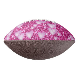 Ballon De Foot Coeurs sur parties scintillant étincelante, rose