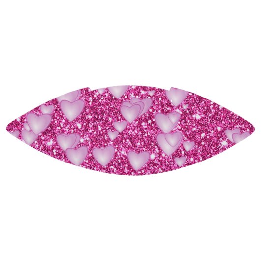 Ballon De Foot Coeurs sur parties scintillant étincelante, rose (Panneau)