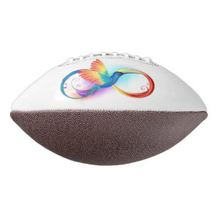 Ballon De Foot Colibri arc-en-ciel avec symbole Infinity