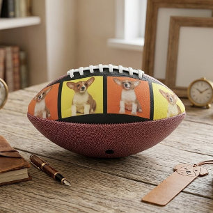 Ballon De Foot Collage personnalisé de 4 photos de votre chien su