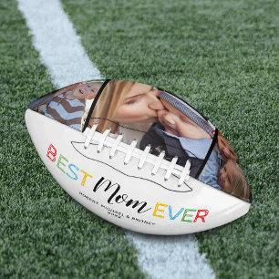Ballon De Foot Colorful Meilleur Maman Jamais Photo Collage Footb
