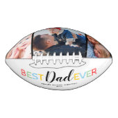 Ballon De Foot Colorful Meilleur Papa Jamais Photo Collage (Devant)