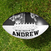 Ballon De Foot Cool Black and White Modern Graduation Cadeau Phot