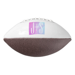 Ballon De Foot Cool Géométrique rose et pourpre Initiales de co