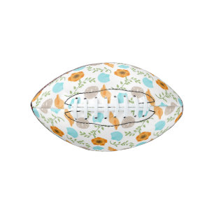 Ballon De Foot Coquillages Escargot de mer Fleur Orange Feuilles