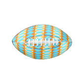 Ballon De Foot Couleur Turquoise Bleu Orange Jaune Motif (Devant)