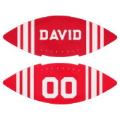 Ballon De Foot Couleurs d'équipe rouge et blanc avec nom et numér (Panneaux)