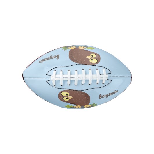 Ballon De Foot Curieux et drôle dessin animé de chouette brune (Devant)