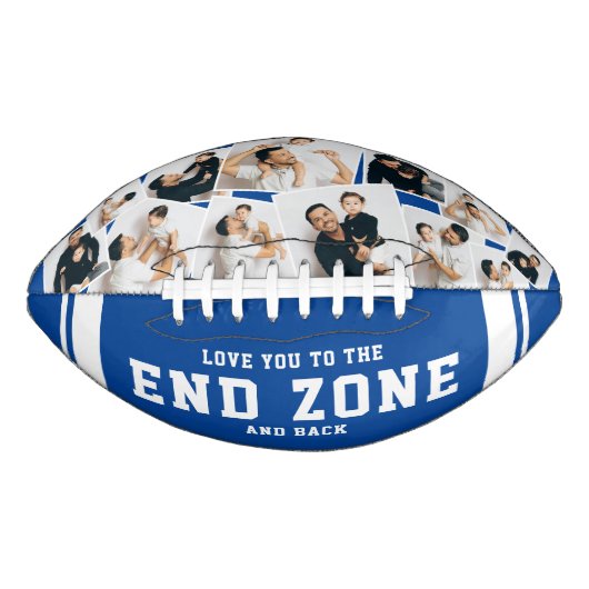 Ballon De Foot Custom 12 Photo Collage “Love You to the End Zone” (Devant)