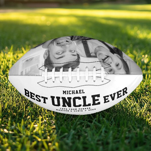 Ballon De Foot Custom BEST UNCLE EVER Modern Cool Family Photo