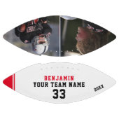 Ballon De Foot Custom Red Football Nom Équipe 2 Photo (Panneaux)