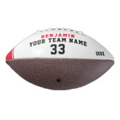 Ballon De Foot Custom Red Football Nom Équipe 2 Photo (Tourné à 270°)