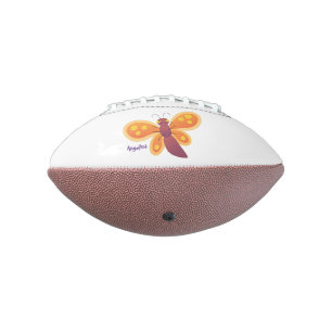 Ballon De Foot Cute happy orange butterfly cartoon illustration