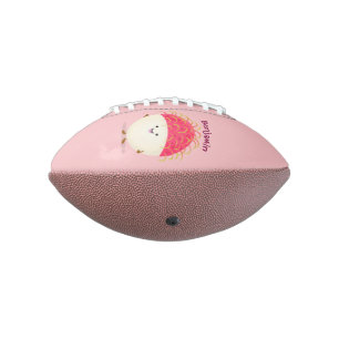 Ballon De Foot Cute pink rambutan cartoon illustration