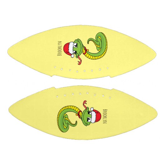 Ballon De Foot Cute serpent vert avec chapeau santa dessin animé (Panneaux)