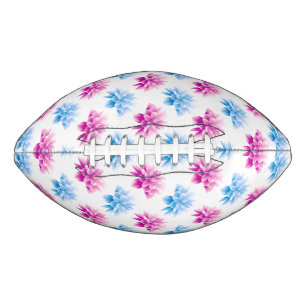 Ballon De Foot Dahlia Rose, Dahla Bleue, Motif Floral, Fleurs