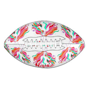 Ballon De Foot Déesse aux cheveux longs multicolores Thunder_Cove