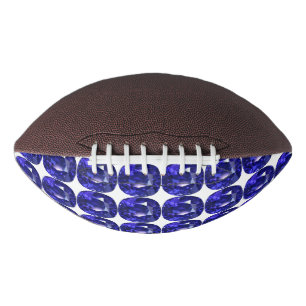 Ballon De Foot Design Motif Blue Sapphire