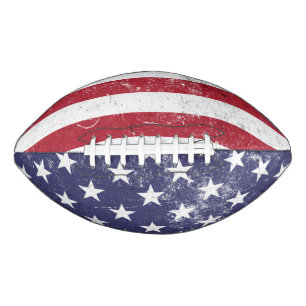 Ballon De Foot Drapeau vintage USA Patriotique Américain Rouge Bl