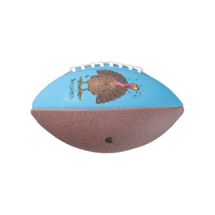 Ballon De Foot Drôle dinde marron de la ferme avec des mouches de