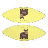 Ballon De Foot Drôle joyeux yak mangeant de l'herbe dessin d'illu (Panneaux)