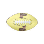 Ballon De Foot Drôle joyeux yak mangeant de l'herbe dessin d'illu (Devant)