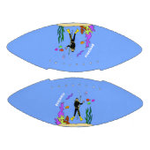 Ballon De Foot Drôle plongeur et poisson mer créatures dessin ani (Panneaux)