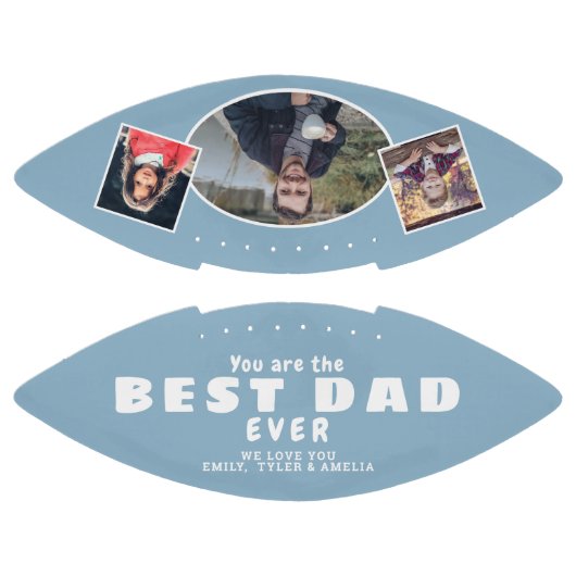 Ballon De Foot Dusty Blue moderne meilleur papa père 3 Photo Coll (Panneaux)