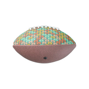 Ballon De Foot Echelle de poisson géométrique moderne et colorée