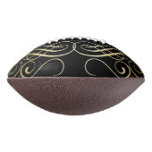 Ballon De Foot Elegant Gold Foil Look Scrollwork Script Stripes (Tourné à 90°)