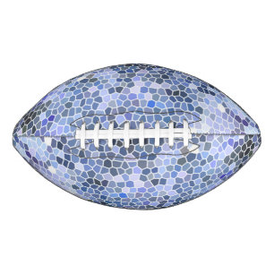Ballon De Foot Elégante mosaïque bleue glace
