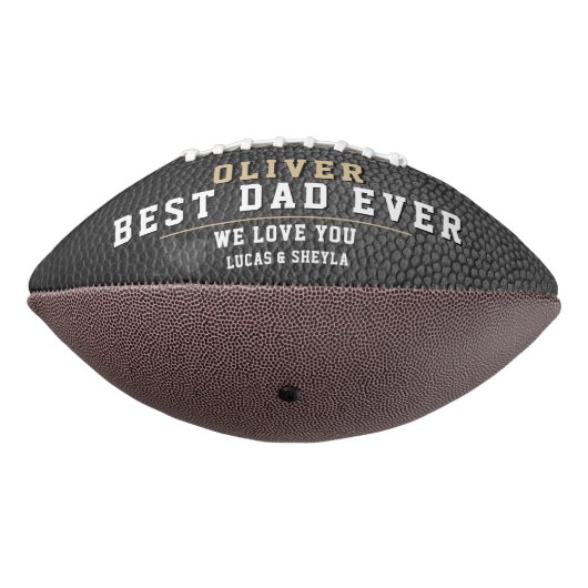 Ballon De Foot En cuir Imprimer Meilleur papa Jamais Père`Photo d (Tourné à 270°)