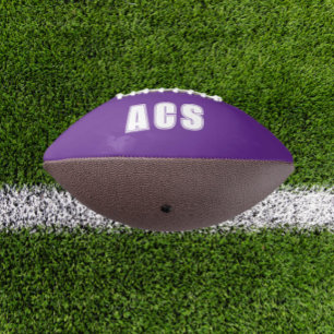 Ballon De Foot Équipe aux couleurs de l'école violet et blanc
