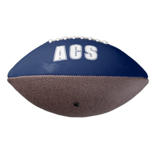 Ballon De Foot Équipe aux couleurs scolaires bleu marine et blanc