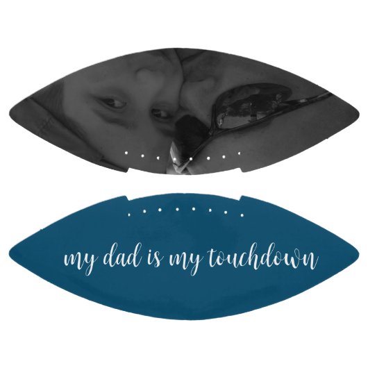 Ballon De Foot Fête des pères moderne script message photo (Panneaux)