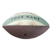 Ballon De Foot Fleurs bleues et rouges, Bleues, Votre nom (Tourné à 270°)