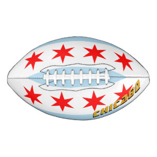 Ballon De Foot Football américain avec Chicago Flag / Illinois US