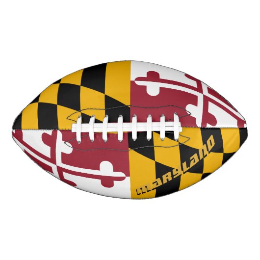 Ballon De Foot Football américain avec drapeau du Maryland / État (Devant)