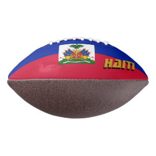 Ballon De Foot Football américain avec drapeau haïtien / Haïti