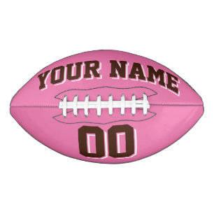 Ballon De Foot Football BROWN ROSE ET BLANC Personnalisé
