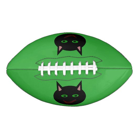 Ballon De Foot Football de chat noir d'Halloween (Devant)