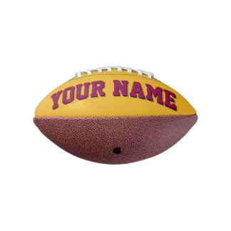 Ballon De Foot Football de Mini GOLD et BURGUNDY