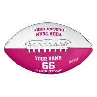 Football rose personnalisé avec nom, numéro, équip