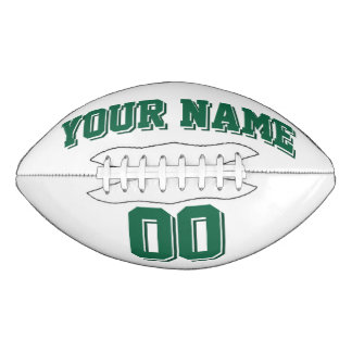 Ballon De Foot Football sur mesure blanc et vert foncé