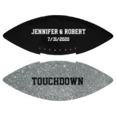 Ballon De Foot Football sur mesure Mariage noir et argent (Panneaux)
