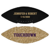 Ballon De Foot Football sur mesure Mariage noir et or (Panneaux)