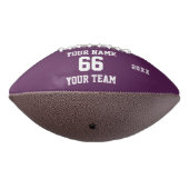 Ballon De Foot Football violet avec nom, nombre, équipe (Tourné à 270°)