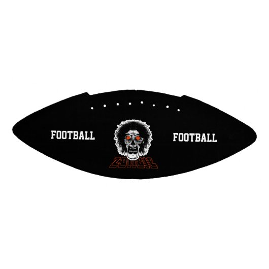 Ballon De Foot Football Zombie - Noir & Blanc Rouge (Panneau)