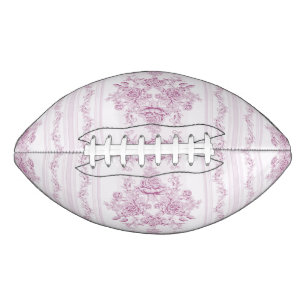 Ballon De Foot français chic, rose, toile, floral, motif, victor