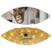 Ballon De Foot Gold Sparkle Graduation Chic Custom Graduate Photo (Panneaux)